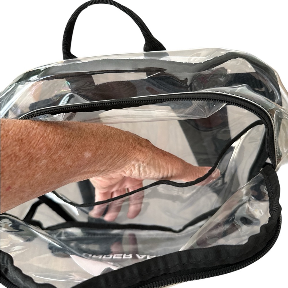 Under Armour Transparent Backpack with Black Accents, EUC, Unisex Backpack - Picture 8 of 10